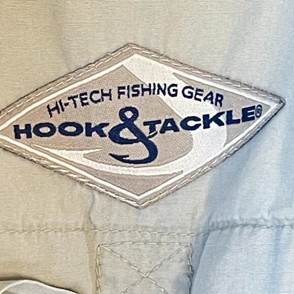 Hook & Tackle Men's Shirt High Tech Fishing Gear Short Sleeve Button Down XL - Picture 11 of 13